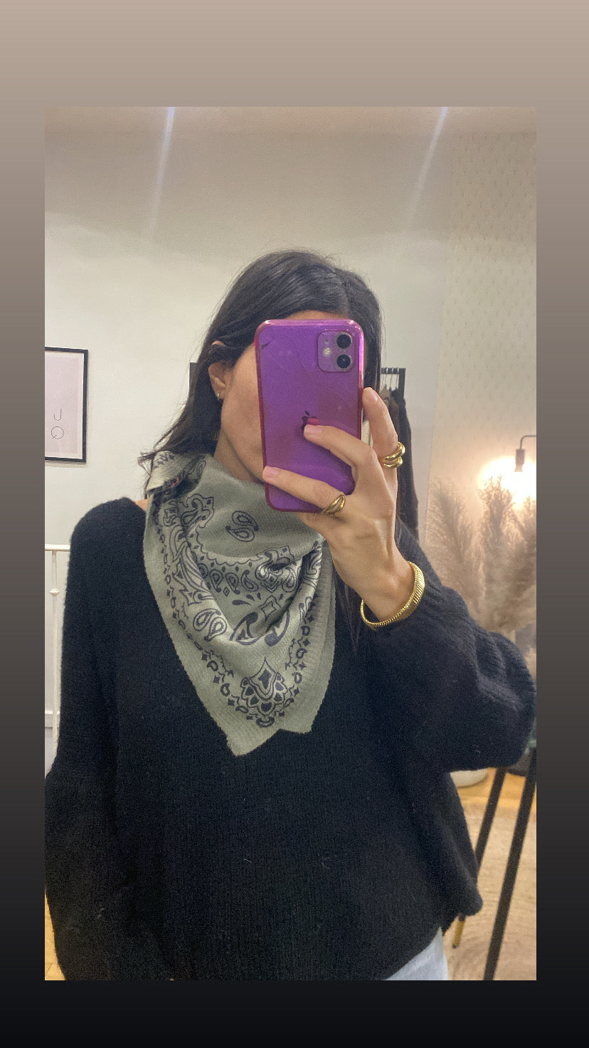 Foulard bandana kaki