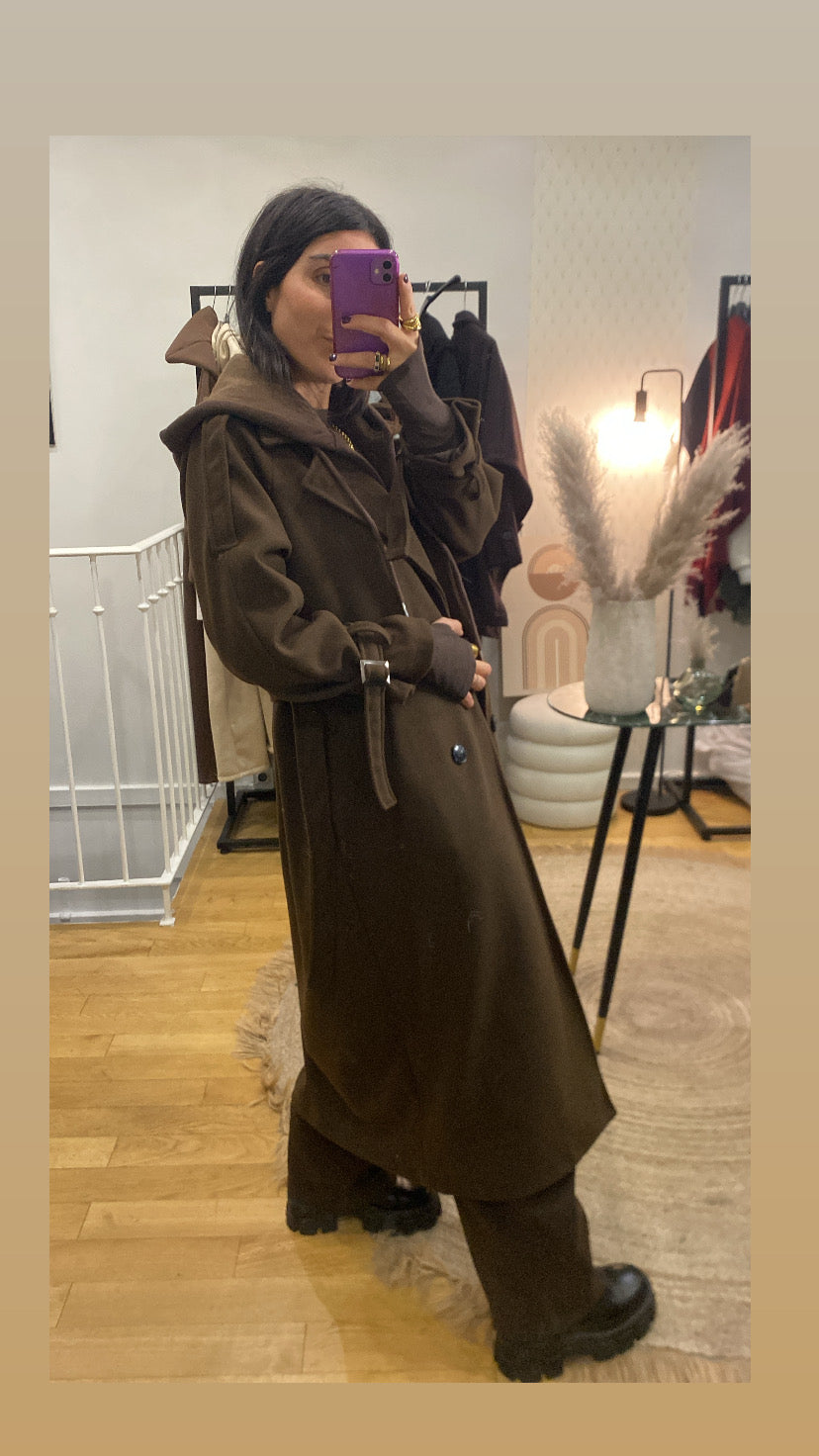 Manteau « Caro » marron