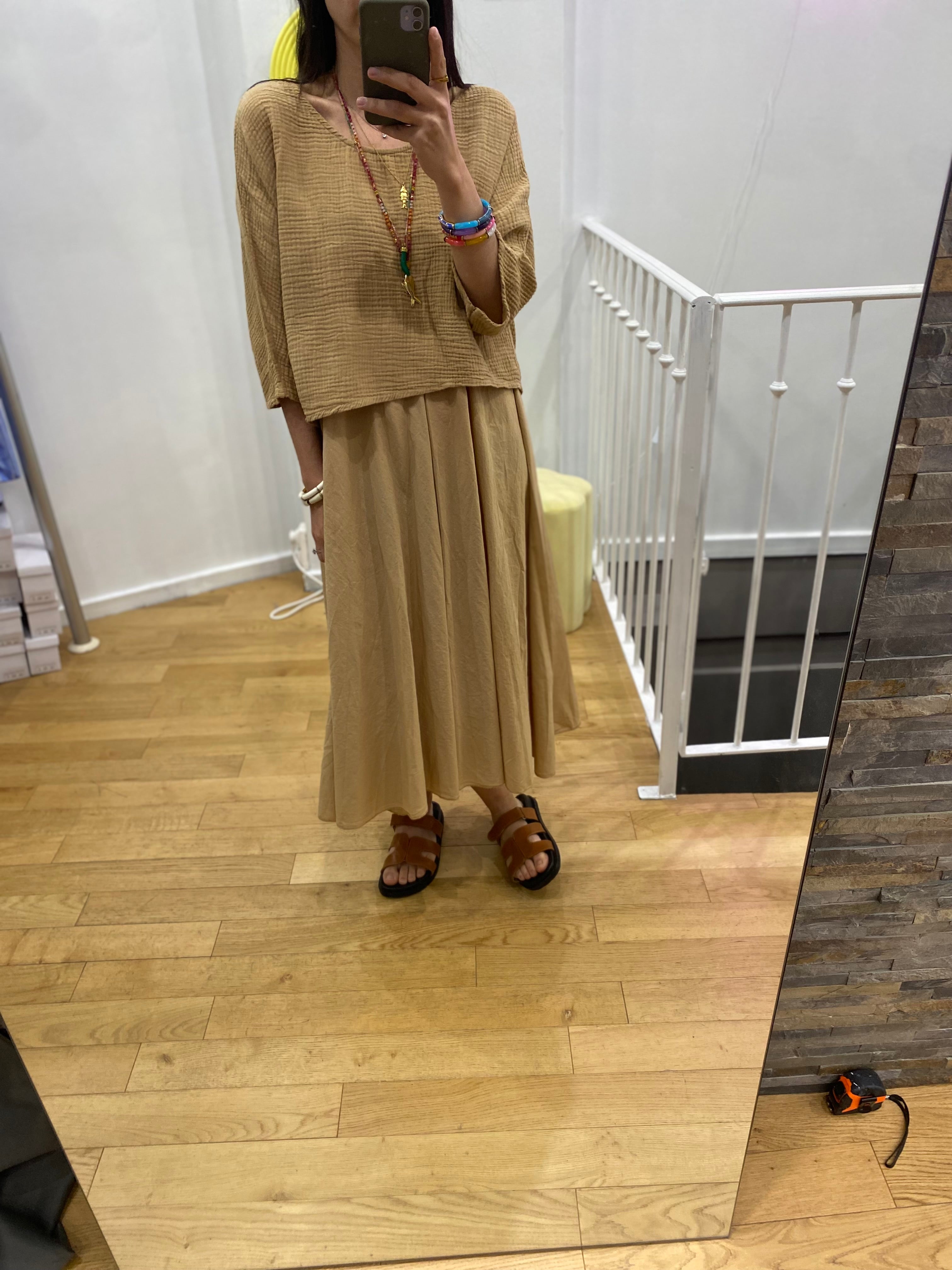 Robe 2 en 1 « Stéphanie » camel