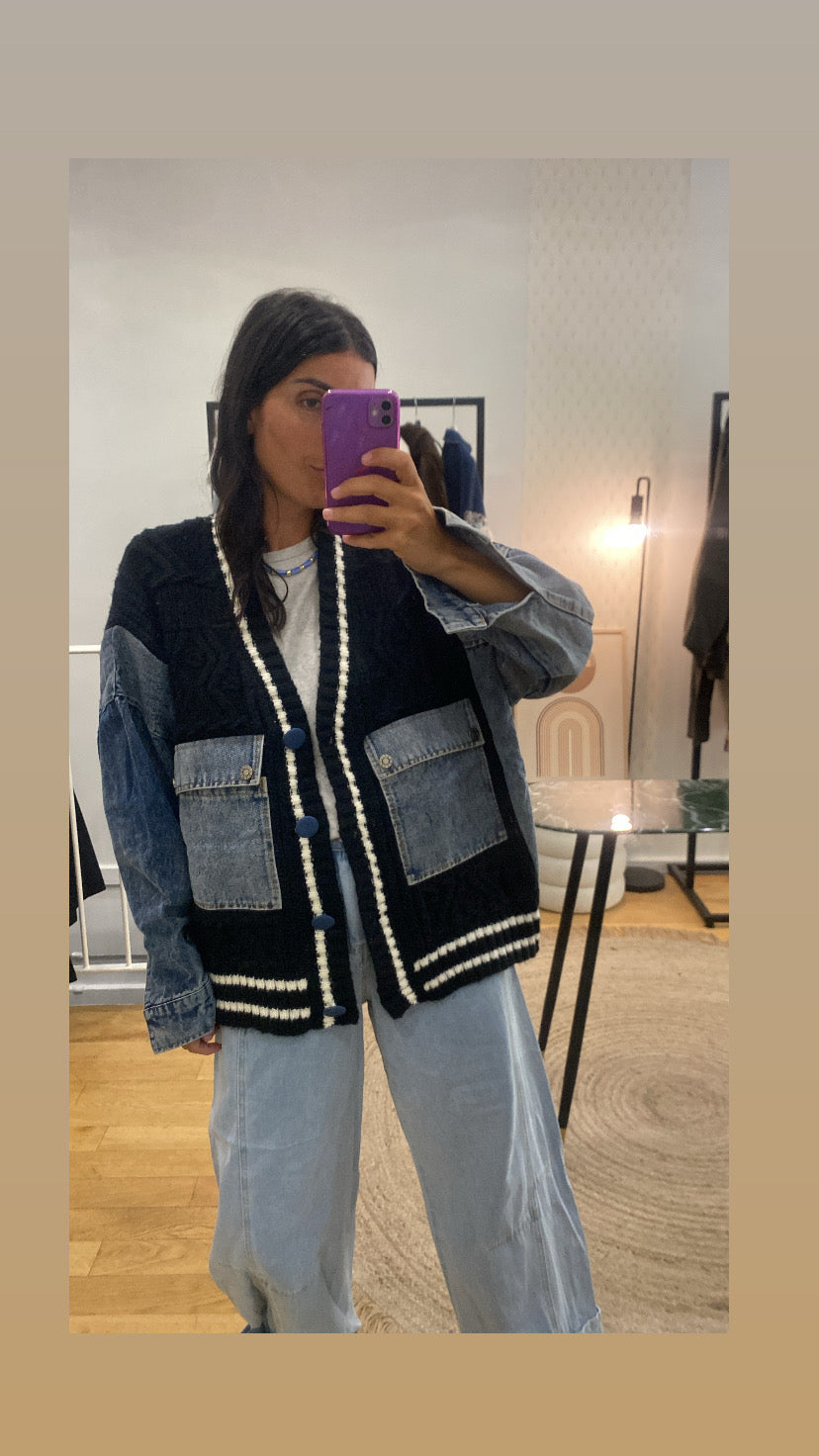 Gilet «  Debo » bi matière