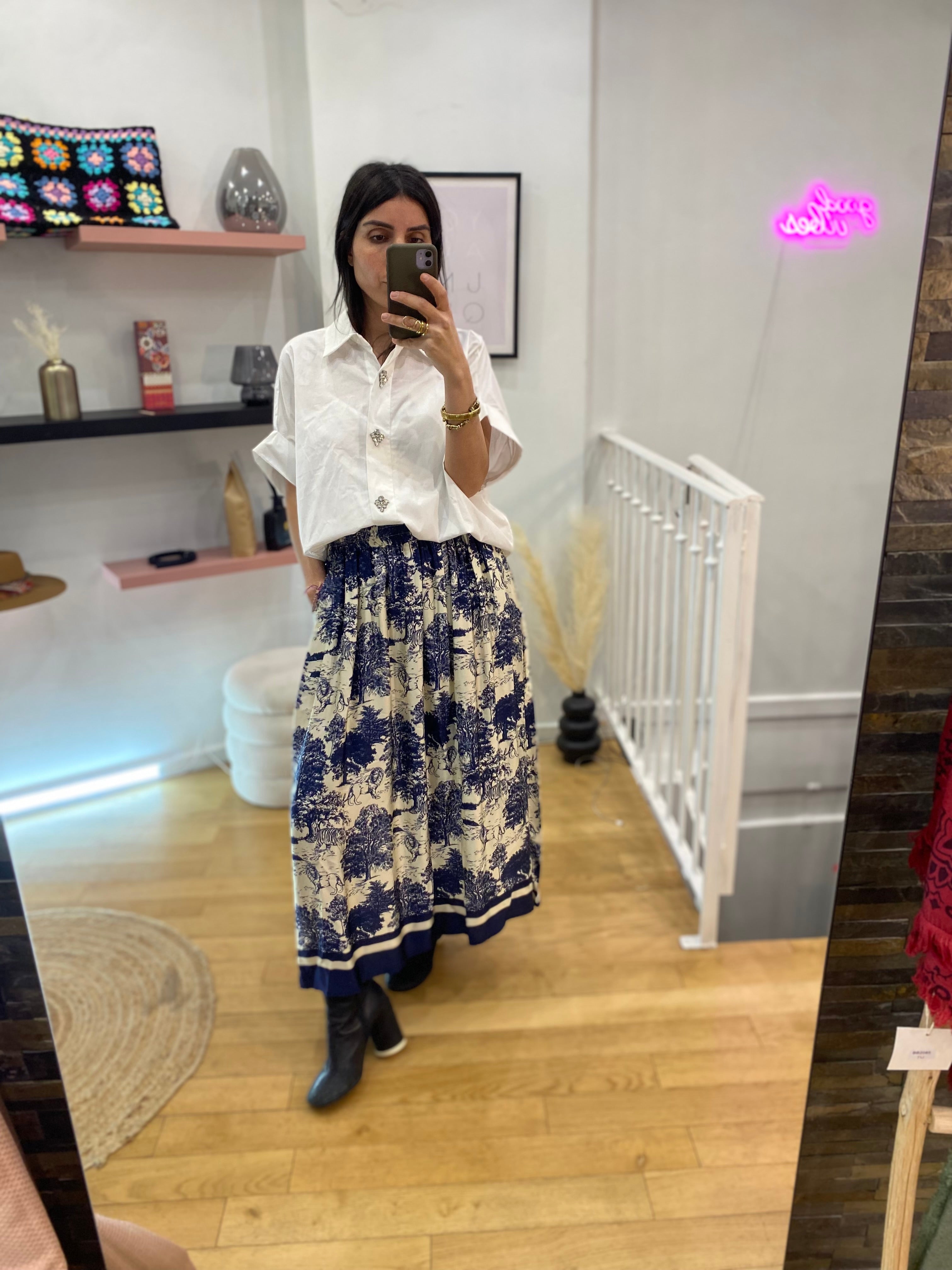 Jupe « Sasha » bleu marine