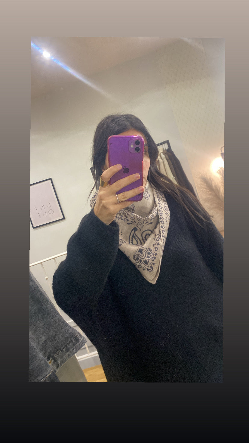 Foulard bandana beige