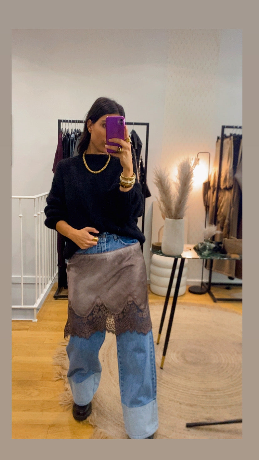 Sur jupe « noa » taupe