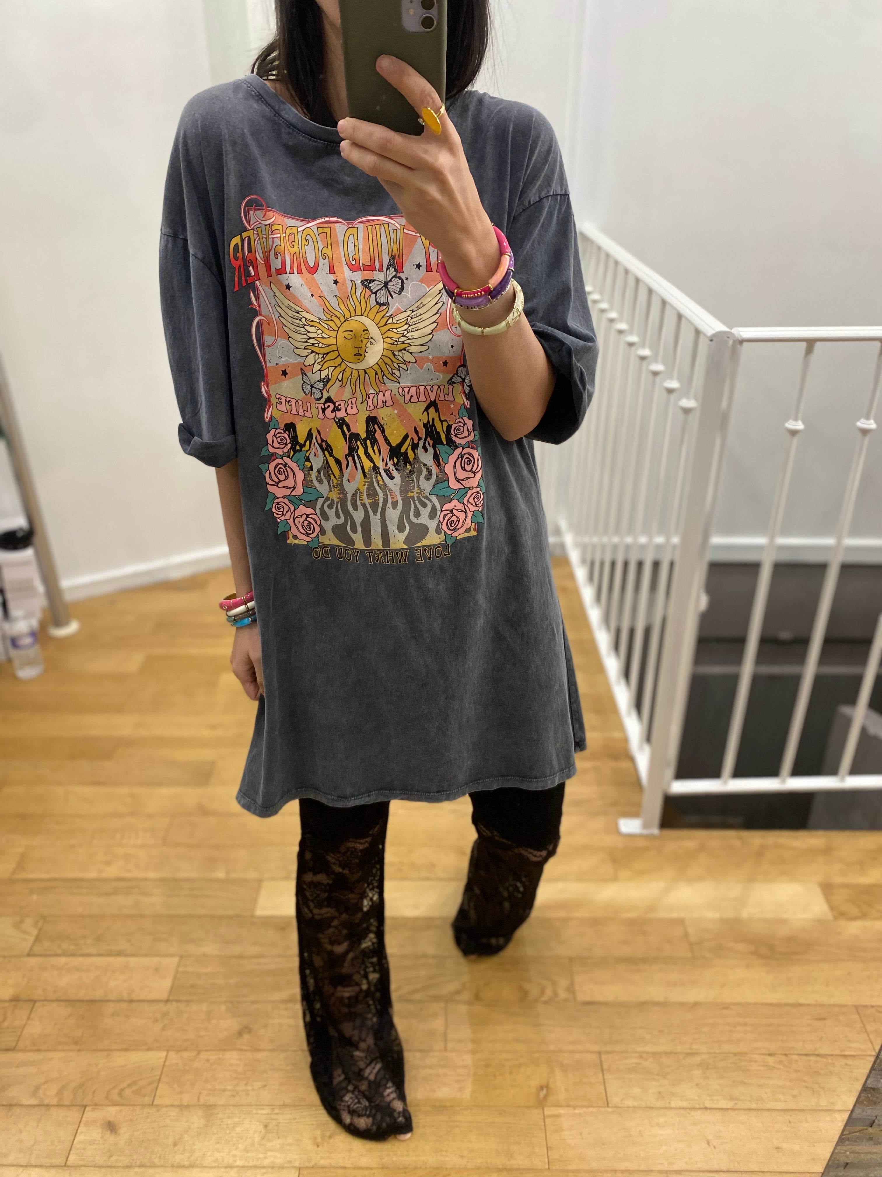 Robe / t-shirt long  « sun »