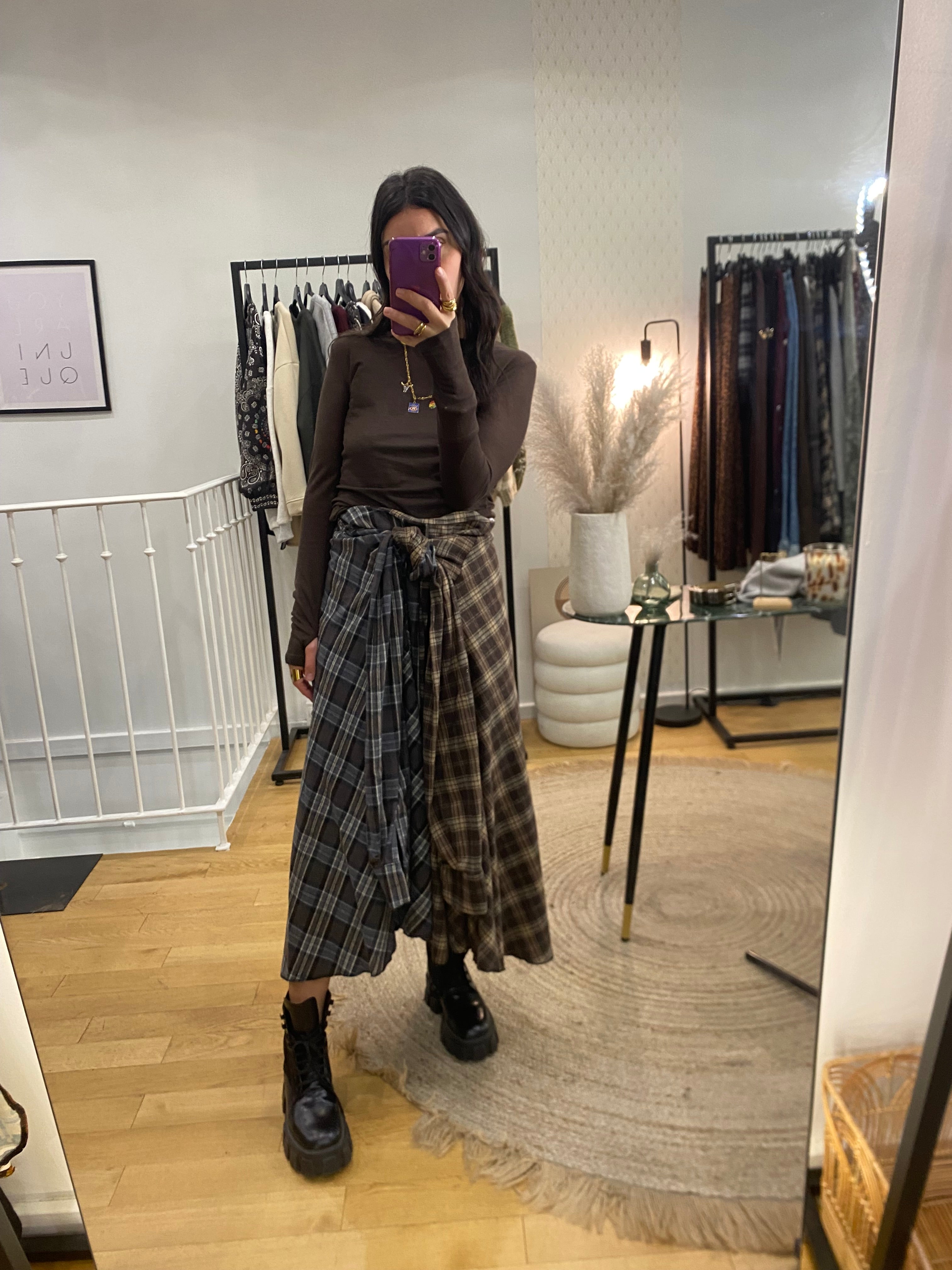 Jupe chemise « Joyce » bi coloris