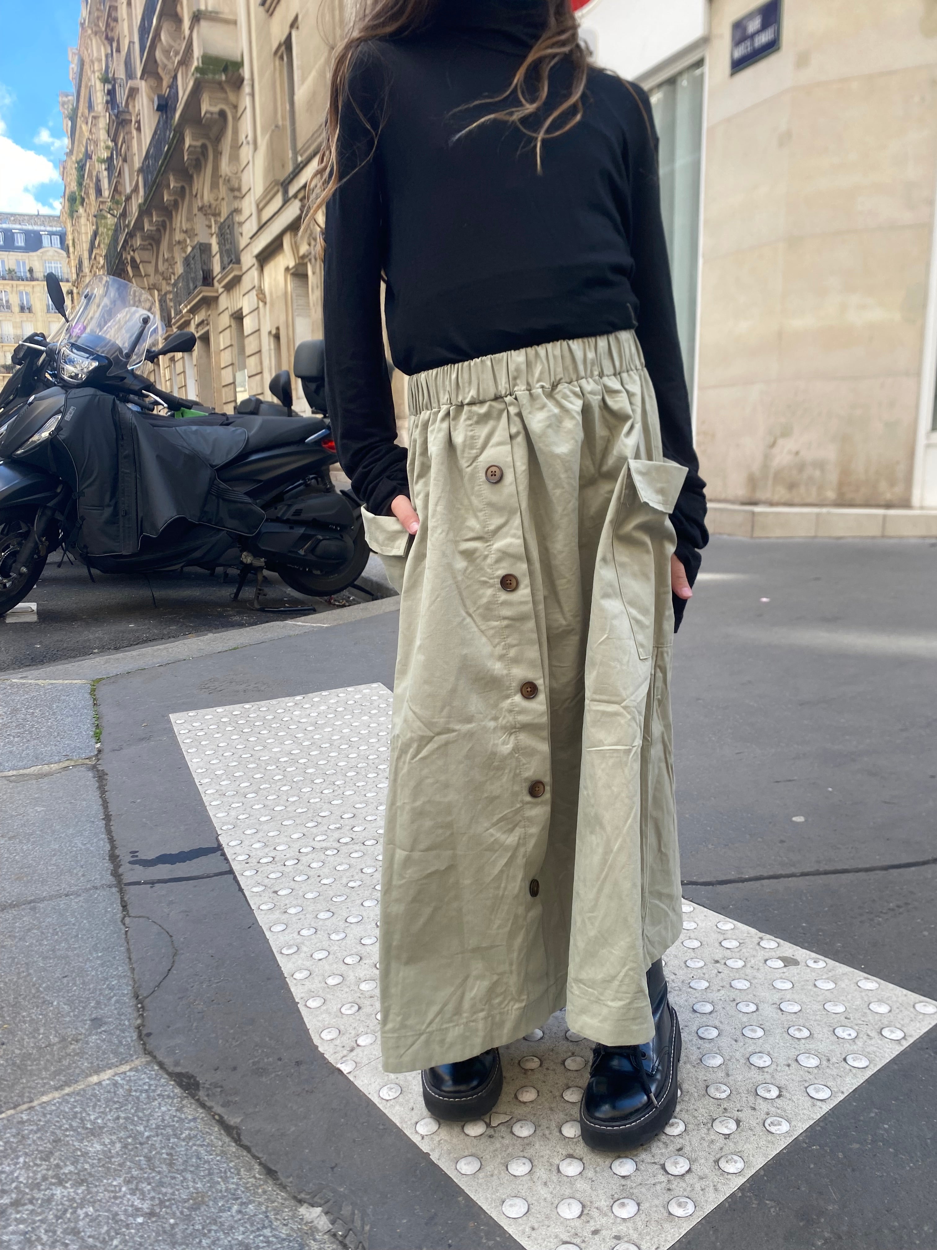 Jupe poche« Bella » kaki